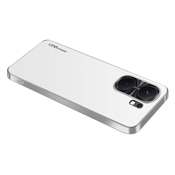 Per vivo iQOO Neo9 AG Custodia per telefono in acrilico galvanico satinato (bianco argento)