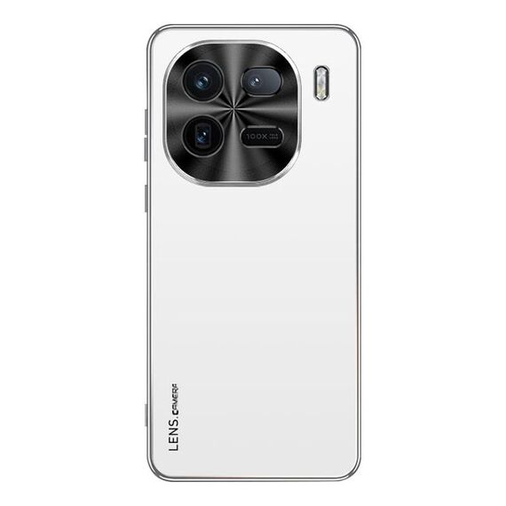 Per vivo iQOO 12 AG Custodia per telefono in acrilico galvanico satinato (bianco argento)