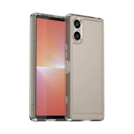 Custodia in TPU per Sony Xperia 5 V Candy Series (grigio trasparente)