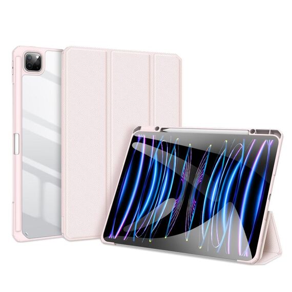 Custodia per tablet in pelle antiscivolo per iPad Pro 13 2024 DUX DUCIS TOBY con funzione Sleep/Wake-up (rosa)