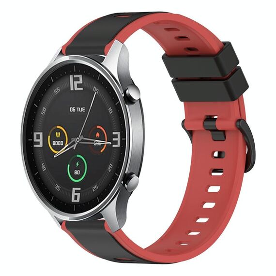 Per Xiaomi MI Watch Cinturino in silicone bicolore da 22 mm (nero + rosso)