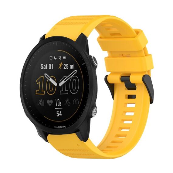 Per Garmin Forerunner 955 Cinturino in silicone con struttura orizzontale da 22 mm con strumento di rimozione (giallo)
