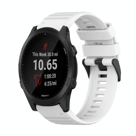 Per Garmin Forerunner 935 Cinturino in silicone con struttura orizzontale da 22 mm con strumento di rimozione (bianco)