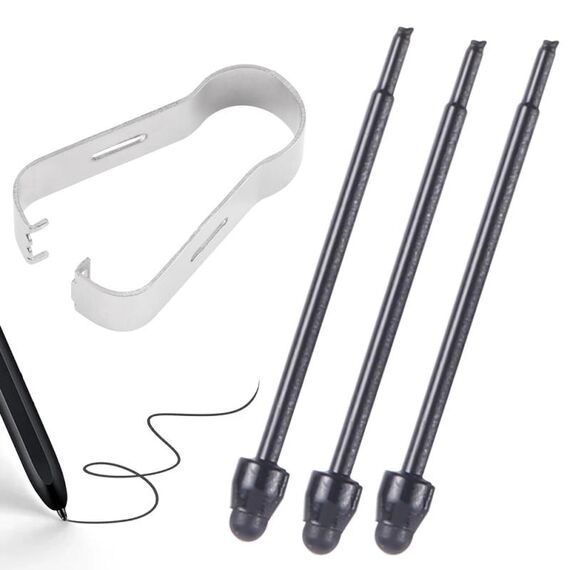 Per Samsung Galaxy Z Fold5 / Fold4 / Fold3 4 in 1 penna stilo punte di ricambio per matita (nero)