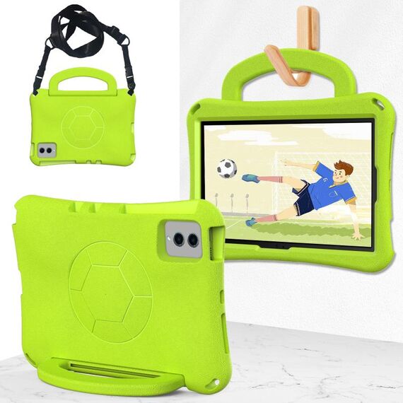 Per Samsung Galaxy Tab S9 FE 11 X510 2023 Custodia per tablet antiurto EVA a forma di calcio (verde erba)