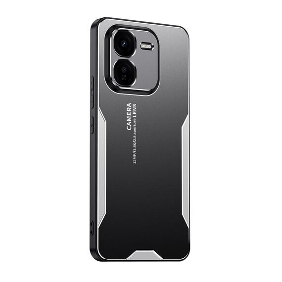 Per vivo iQOO Z9X Blade Series Custodia per telefono ibrida in metallo TPU (argento)