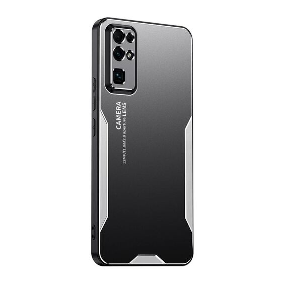 Custodia per telefono ibrida in metallo TPU per Honor 30 Blade Series (argento)