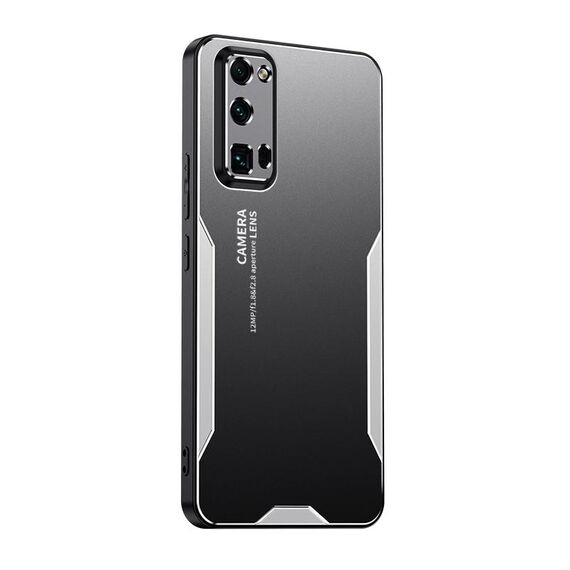 Custodia per telefono ibrida in metallo TPU per Honor 30 Pro Blade Series (argento)