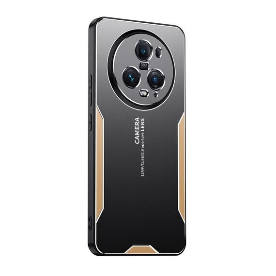 Per Honor Magic5 Pro Blade Series Custodia per telefono ibrida in metallo TPU (oro)