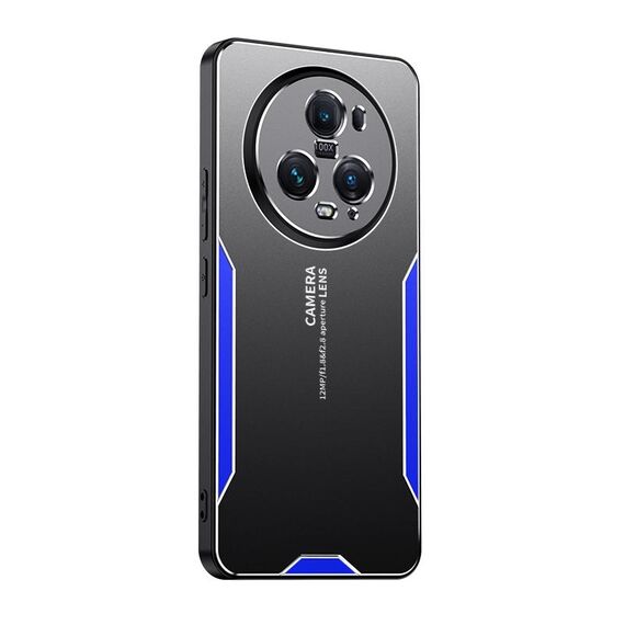 Custodia per telefono ibrida in metallo TPU per Honor Magic5 Pro Blade Series (blu)