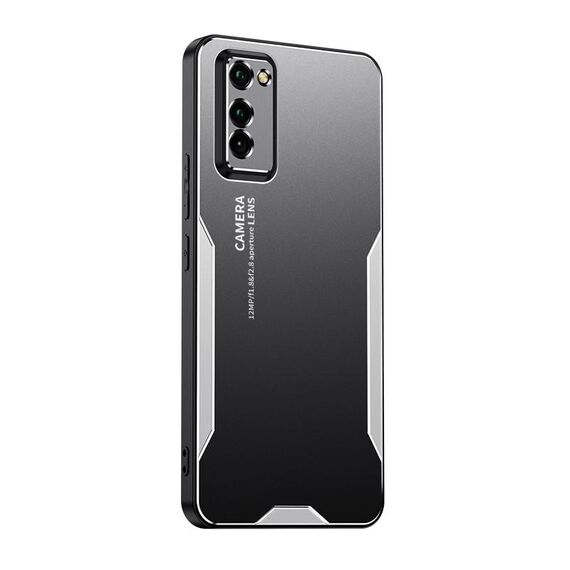 Custodia per telefono ibrida in metallo TPU per Honor V30 Blade Series (argento)