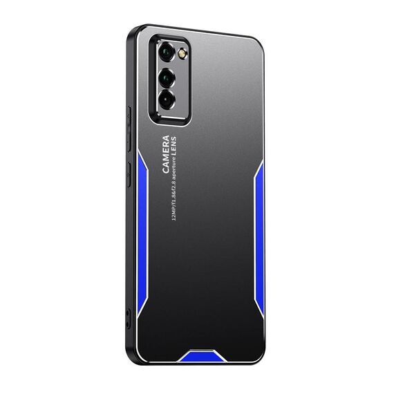 Custodia per telefono ibrida in metallo TPU per Honor V30 Blade Series (blu)