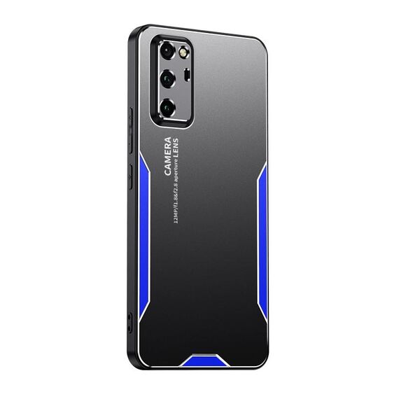 Per Honor V30 Pro Blade Series Custodia per telefono ibrida in metallo TPU (blu)