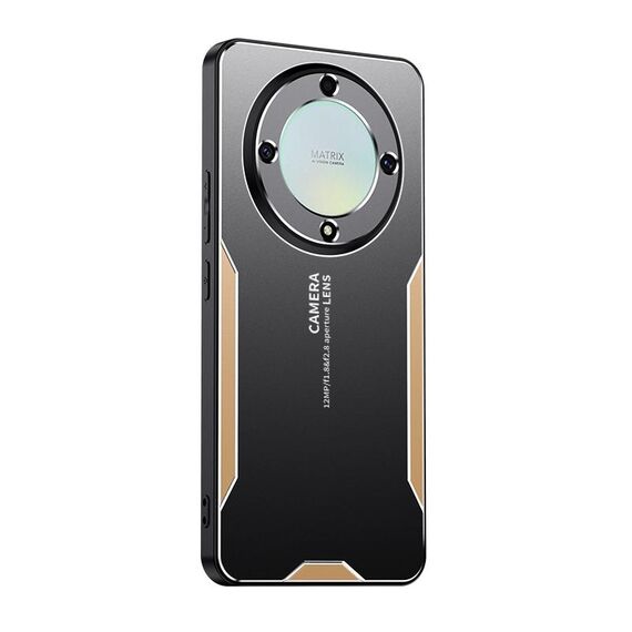 Per Honor X9a Blade Series Custodia per telefono ibrida in metallo TPU (oro)