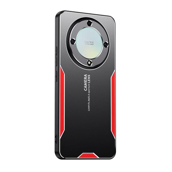 Custodia per telefono ibrida in metallo TPU per Honor X9a Blade Series (rossa)
