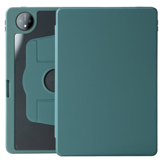 Per Huawei MatePad Pro 11 2022/2024 Custodia in pelle per tablet con supporto per rotazione a 360 gradi in acrilico (verde scuro)