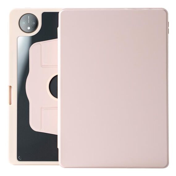 Per Huawei MatePad Pro 11 2022/2024 Custodia in pelle per tablet con supporto per rotazione a 360 gradi in acrilico (rosa)