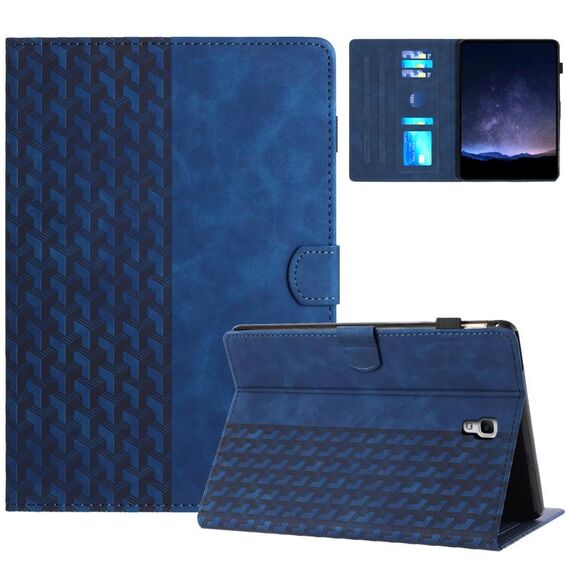 Per Samsung Galaxy Tab A 10.5 T590 Custodia Smart Tablet in pelle goffrata con blocchi da costruzione (blu)