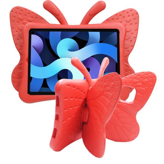 Custodia per tablet antiurto EVA per bambini con staffa a farfalla per iPad Air 11 2024 (rosso)
