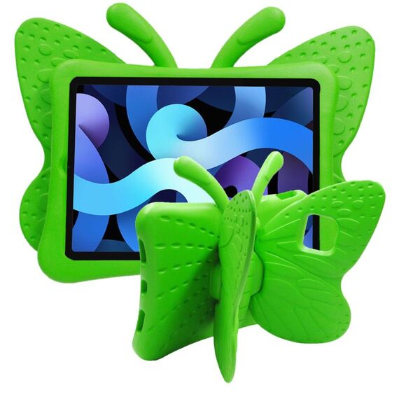 Custodia per tablet antiurto EVA per bambini con staffa a farfalla per iPad Pro 11 2024 (verde)