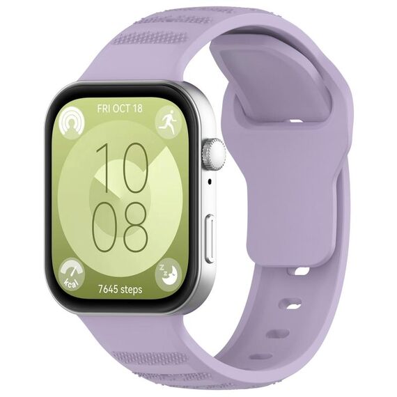 Per Huawei Watch Fit 3 cinturino sportivo in silicone con texture a punti ondulati (viola)