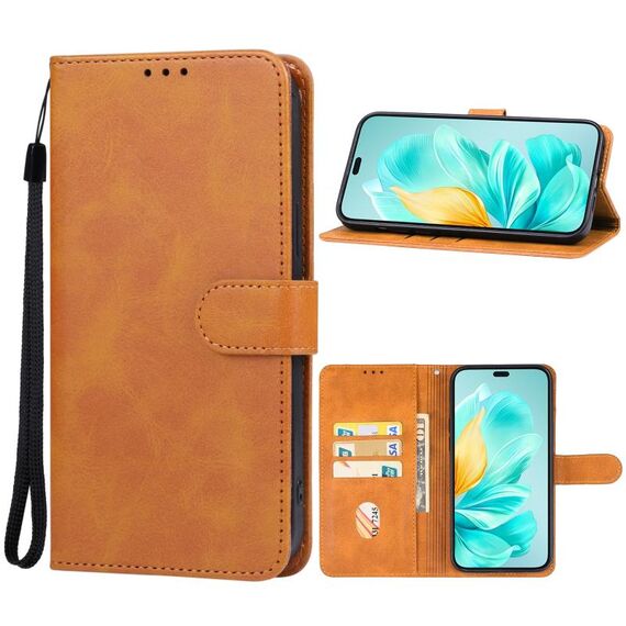 Custodia in pelle per telefono Honor 200 (marrone)