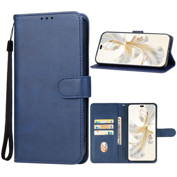 Custodia in pelle per telefono Honor 200 Pro (blu)