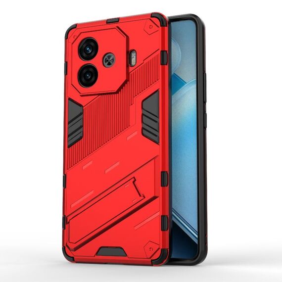 Per vivo iQOO Z9 Turbo 5G Punk Armor 2 in 1 PC + custodia per telefono in TPU con supporto (rosso)