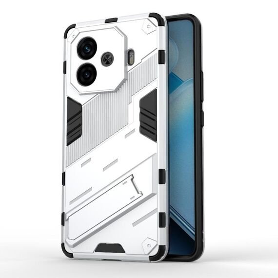 Per vivo iQOO Z9 Turbo 5G Punk Armor 2 in 1 PC + custodia per telefono in TPU con supporto (bianco)