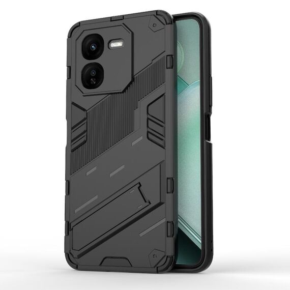 Per vivo iQOO Z9X 5G Punk Armor 2 in 1 PC + custodia per telefono TPU con supporto (nero)
