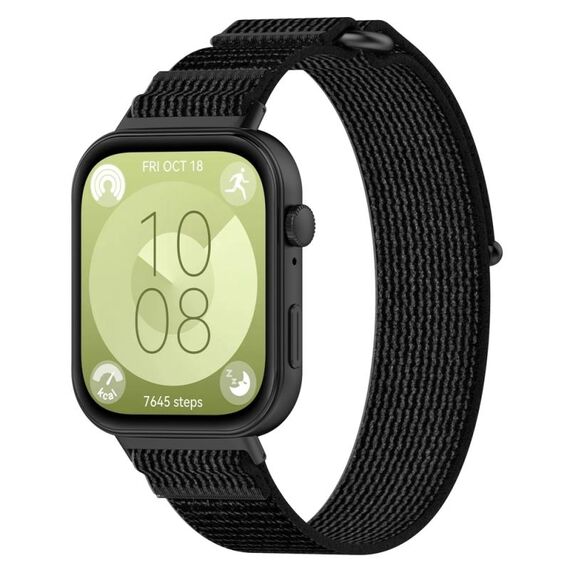 Per cinturino in nylon Huawei Watch Fit3 Loop (nero grigio)