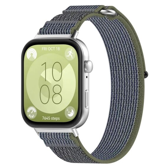 Per cinturino in nylon Huawei Watch Fit3 Loop (verde grigio)