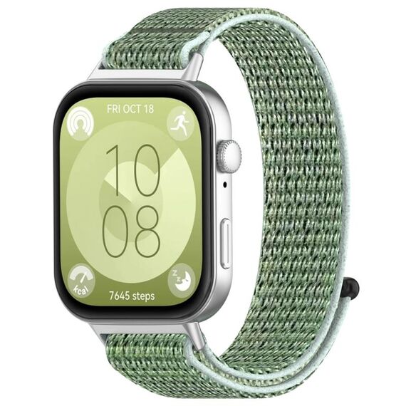 Per Huawei Watch Fit3 cinturino in nylon con gancio e chiusura ad anello (blu mare)