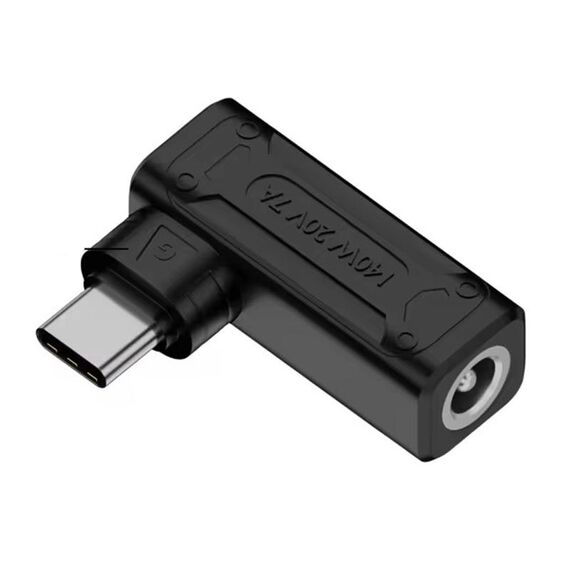 Adattatore di ricarica per computer da 140 W DC 5 V/9 V/20 V femmina a USB-C/Type-C maschio (DC 5521 G)