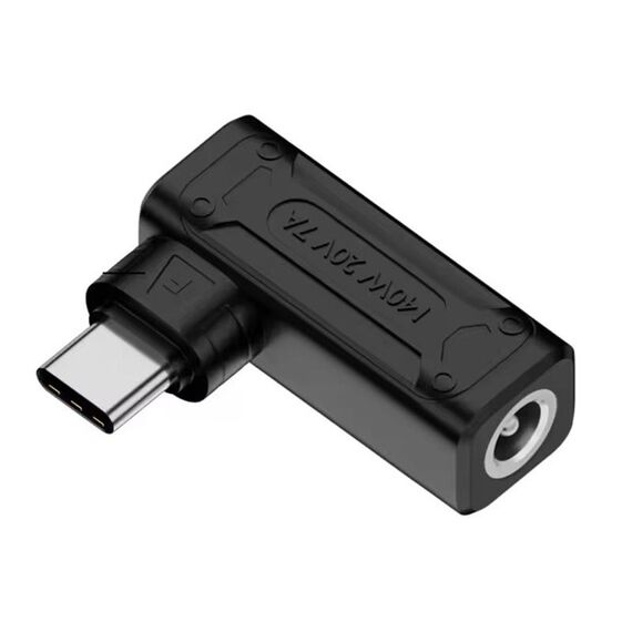 Adattatore di ricarica per computer da 140 W DC 5 V/9 V/20 V femmina a USB-C/Type-C maschio (DC 5525 F)