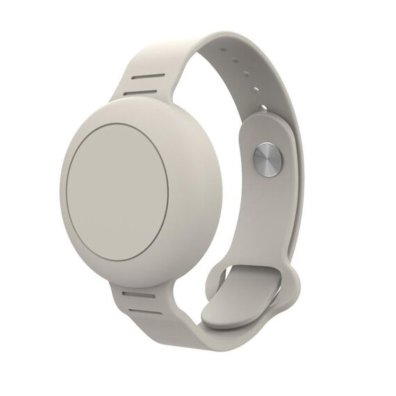 Per Airtag Localizzatore cinturino orologio Custodia in silicone Dispositivo anti-smarrimento Custodia protettiva impermeabile (Starlight)