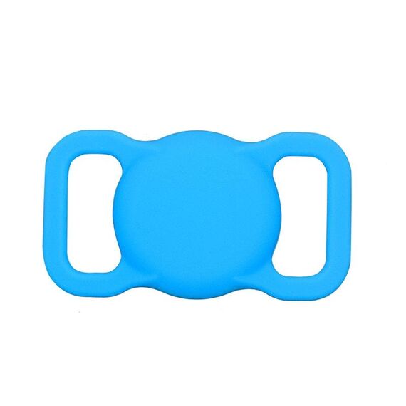 Per Airtag Pet Collar Tracker Custodia in silicone Custodia protettiva per dispositivo anti-smarrimento del cane (Azzurro)