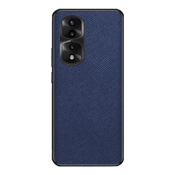 Custodia per telefono in pelle PU con texture incrociata per Honor 70 Pro (blu zaffiro)