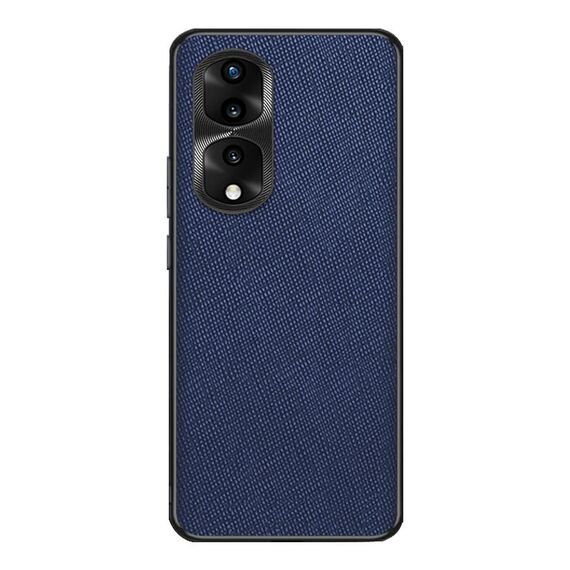 Custodia per telefono in pelle PU con texture incrociata per Honor 80 Pro (blu zaffiro)