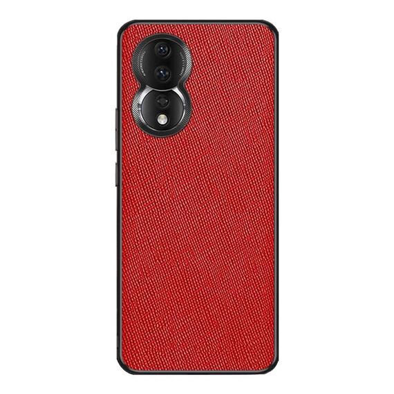 Custodia per telefono in pelle PU per Honor 80 Cross Texture (rossa)