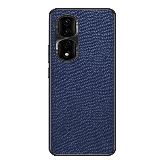 Custodia per telefono in pelle PU con texture incrociata per Honor 90 Pro (blu zaffiro)