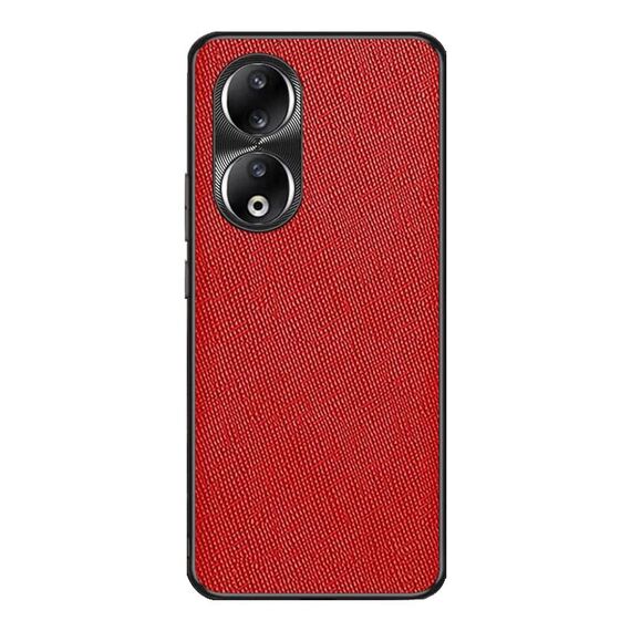 Custodia per telefono in pelle PU per Honor 90 Cross Texture (rossa)