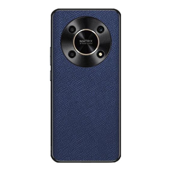 Custodia per telefono in pelle PU con trama incrociata per Honor X30 (blu zaffiro)
