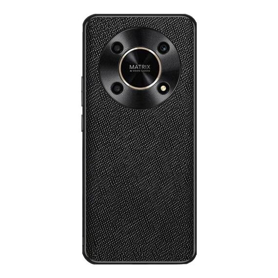 Custodia per cellulare in pelle PU con trama incrociata per Honor X30 (nera)