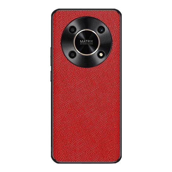 Custodia per cellulare in pelle PU con texture incrociata per Honor X30 (rossa)