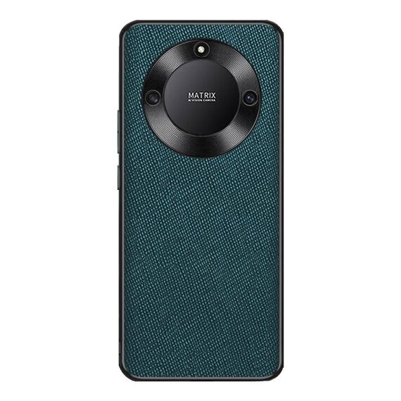 Custodia per cellulare in pelle PU con texture incrociata per Honor X40 (verde scuro)