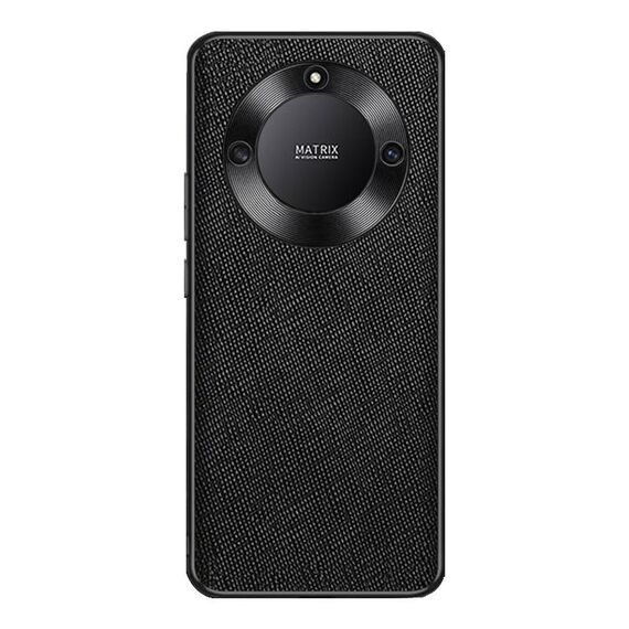 Custodia per cellulare in pelle PU con trama incrociata per Honor X40 (nera)