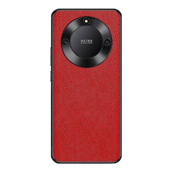 Custodia per cellulare in pelle PU con texture incrociata per Honor X40 (rossa)