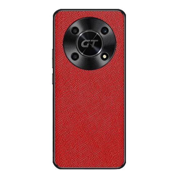 Custodia per telefono in pelle PU per Honor X40 GT Cross Texture (rossa)