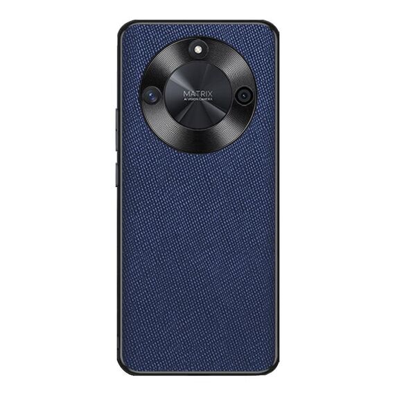 Custodia per telefono in pelle PU con trama incrociata per Honor X50 (blu zaffiro)